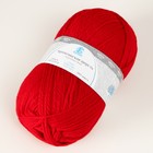 Пряжа для вязания спицами, крючком «Камтекс. Аргентинская шерсть», 100% импортная полутонкая шерсть 200 м/100 г, (046 красный) - Фото 2
