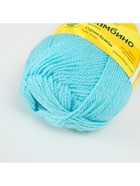 Пряжа для вязания спицами, крючком «Камтекс. Бамбино», 35% шерсть меринос, 65% акрил, 150 м/50 г, (023 св. бирюзовый) - Фото 4