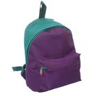 Рюкзак молодёжный на молнии, 1 отдел, 1 наружный карман, цвет морской волны/фиолетовый - Фото 2