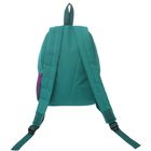 Рюкзак молодёжный на молнии, 1 отдел, 1 наружный карман, цвет морской волны/фиолетовый - Фото 3