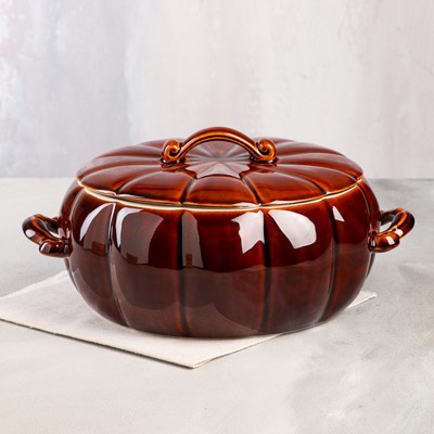 Жаровня с крышкой "Смак", керамика, 4 л