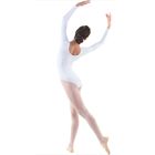 Купальник гимнастический, с длинным рукавом, размер 40, цвет белый - Фото 2