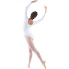 Купальник гимнастический, с длинным рукавом, размер 38, цвет белый - Фото 2