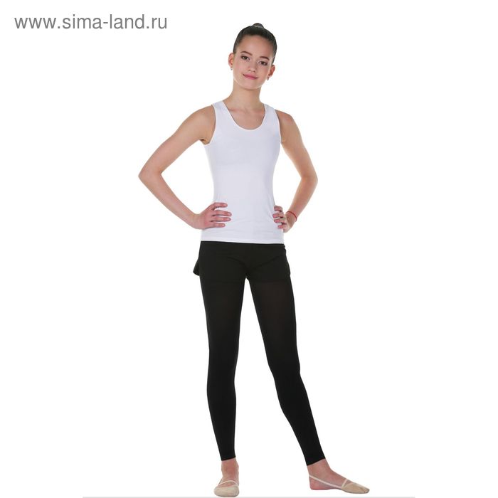 Майка гимнастическая, размер 34, цвет белый - Фото 1