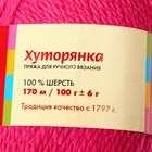 Пряжа "Хуторянка" 100% шерсть 170м/100гр (1013 мальва) - Фото 3