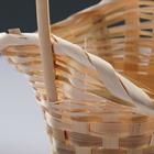 Корзина плетёная для хранения, 21×21×14 см, ручка h=15 см, бамбук - Фото 2