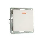 Выключатель одноклавишный скрытый в рамку с индикацией, бежевый - Фото 1