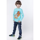 Футболка для мальчика "Кеды" с длинным рукавом, рост 134-140 см, цвет голубой 804-AZ - Фото 3