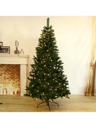 Ёлка светодиодная «Эксклюзив» огоньки, 240 см, диаметр нижнего яруса 120 см, 950 ПВХ веток, свечение тёплое белое - фото 65294848