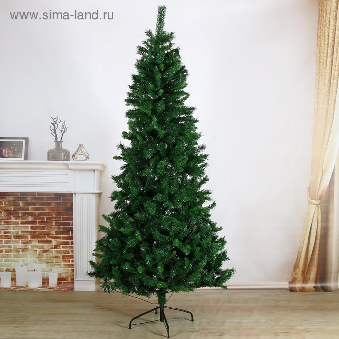 Искусственная ёлка с гирляндой «Зимнее волшебство. Эксклюзив цветные огоньки», LED, цветные огоньки, 210 см, d нижнего яруса 100 см, 778 ПВХ веток