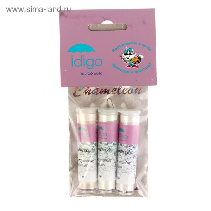 Декор 3D Пудра набор: 3 цвета*3 г пи гментная с эффектом хамелеона idigo dppc43 - Фото 1