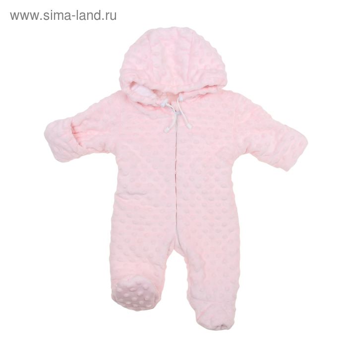 Комбинезон для новорожденного "Винтаж", рост 56 см (40), цвет розовый - Фото 1