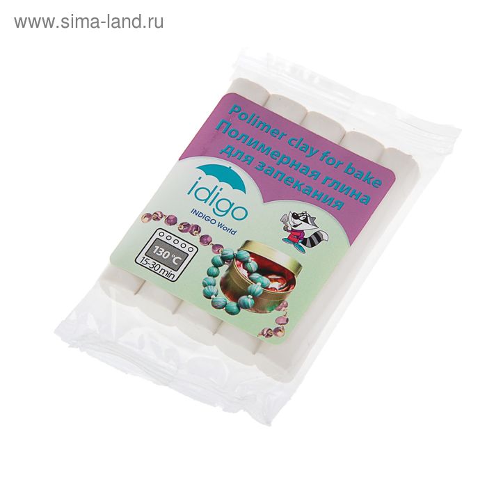 Пластика - полимерная глина 50г белая - Фото 1