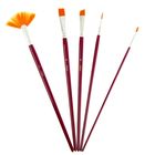 Набор кистей Синтетика 5 штук idigo №12 плоская, №6 веер, №4 круглая №10скошенная №4 полукруглая sb255 - Фото 1