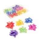 Подарочный Бант - звезда №5 в горох, для упаковки подарков, набор 12 шт. АССОРТИ - Фото 1