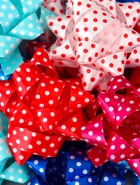 Подарочный Бант - звезда №5 в горох, для упаковки подарков, набор 12 шт. АССОРТИ - Фото 2