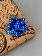 Подарочный Бант - звезда №5 в горох, для упаковки подарков, набор 12 шт. АССОРТИ - Фото 3