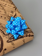 Подарочный Бант - звезда №5 в горох, для упаковки подарков, набор 12 шт. АССОРТИ - Фото 5