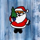 Наклейка на стекло "Дед Мороз в сапожках с ёлочкой" 14х11,5 см - Фото 1