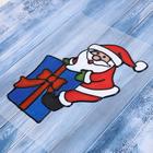 Наклейка на стекло "Дед Мороз на подарке" 18,5х14 см - Фото 2