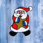 Наклейка на стекло "Дед Мороз со звездой" 14x10,5 см - Фото 1