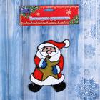 Наклейка на стекло "Дед Мороз со звездой" 14x10,5 см - Фото 3