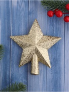 Звезда на ёлку (верхушка) россыпь, 12×11 см, золото - Фото 2