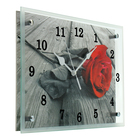 Часы настенные, серия: Цветы, "Красная роза", 25х35 см - Фото 2