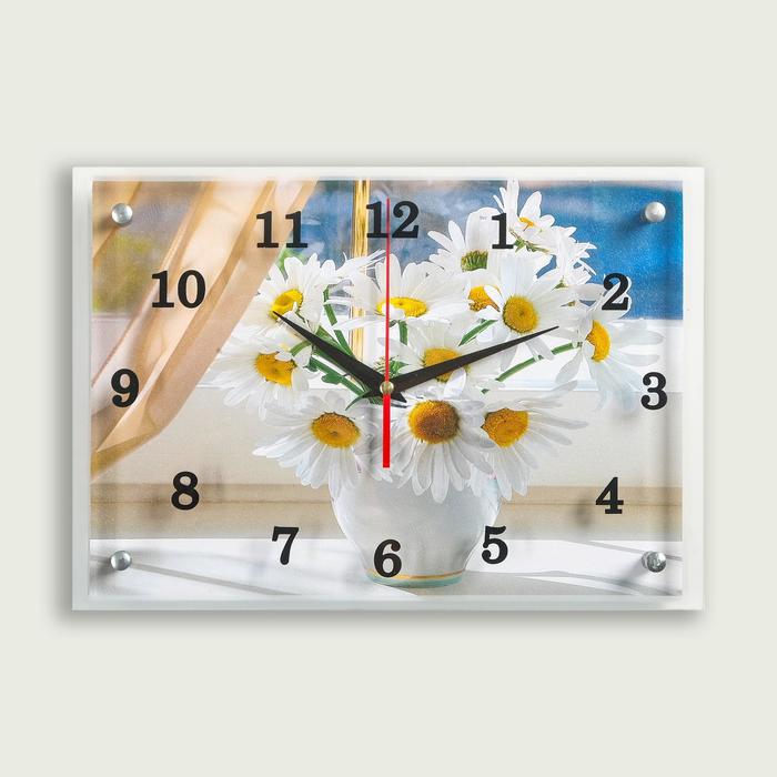 Часы настенные, серия: Цветы, "Ромашки", 25х35  см - Фото 1