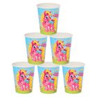 Стакан бумажный «С днем рождения»пони, бабочки, 225 мл (набор 6 шт.) - Фото 2