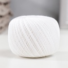 Пряжа для вязания спицами, крючком «ПНК Кирова. Снежинка», 230 м/25 г, 100% хлопок (0101 белый) - Фото 3