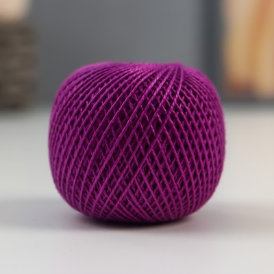 Пряжа для вязания спицами, крючком «ПНК Кирова. Ирис», 150 м/25 г, 100% мерсеризованный хлопок, цвет 1710