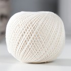 Пряжа для вязания спицами, крючком «ПНК Кирова. Ирис», 150 м/25 г, 100% мерсеризованный хлопок , цвет 0102 - Фото 1