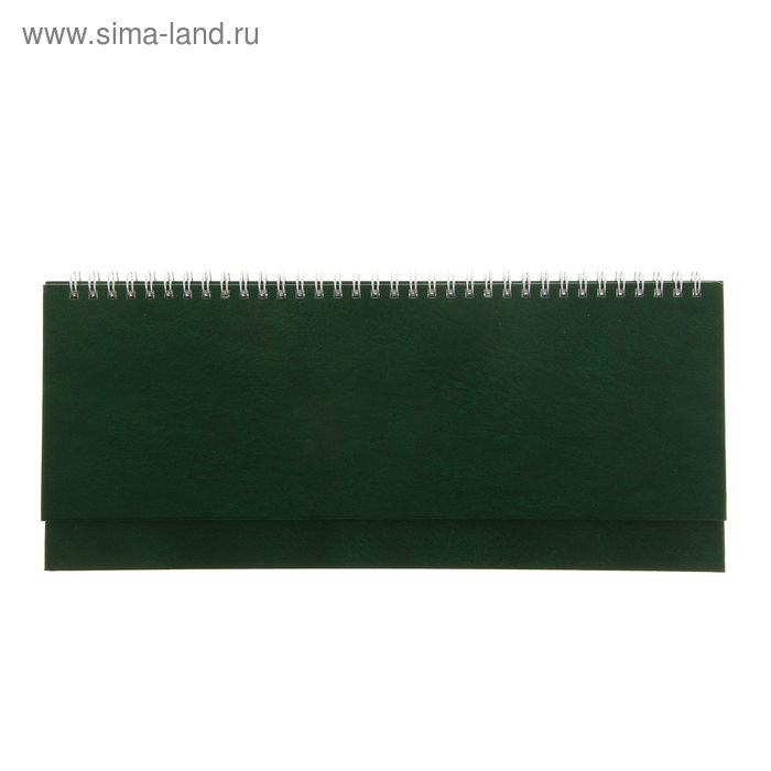 Планинг недатированный 64 листа на гребне, твёрдая обложка бумвинил, блок 70 г/м2, зелёный