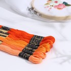 Набор ниток мулине «Цветик-Семицветик», 10 ± 1 м, 7 шт, цвет оранжевый спектр - Фото 1