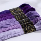 Набор ниток мулине «Цветик-Семицветик», 10 ± 1 м, 7 шт, цвет фиолетовый спектр - Фото 2