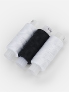 Нитки «Домино», 45ЛЛ, 150 м, набор 3 шт., чёрный/белый МИКС - Фото 2