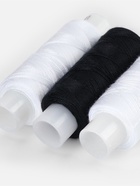 Нитки «Домино», 45ЛЛ, 150 м, набор 3 шт., чёрный/белый МИКС - Фото 4