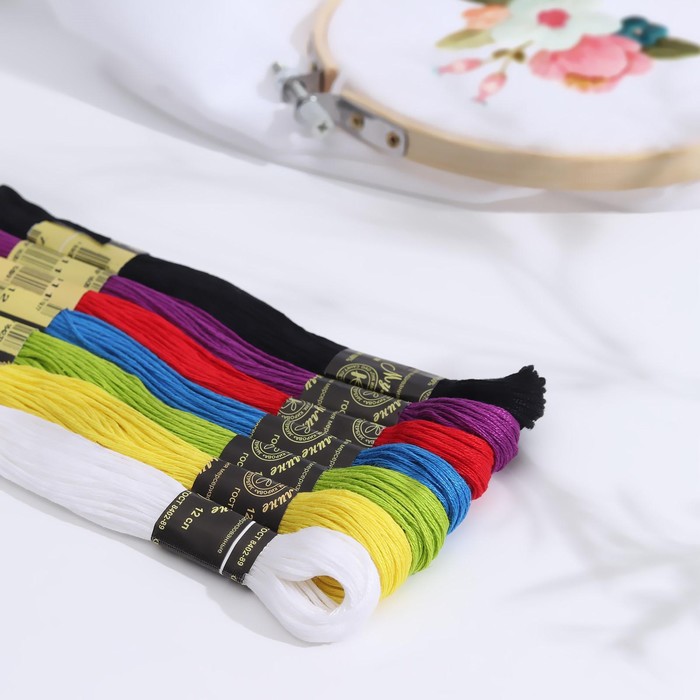 Набор ниток мулине «Школьный», 10 ± 1 м, 7 шт - Фото 1