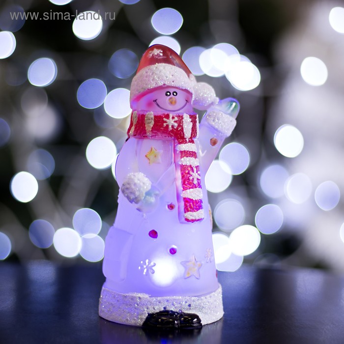 Игрушка световая "Снеговик великан" (батарейки в комплекте) 1 LED, RGB - Фото 1
