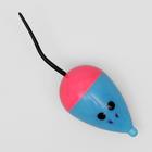 Игрушка для кошек "Мышь пластиковая" с шариками, 7,5 см, микс цветов - Фото 2