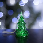 Игрушка световая "Ёлочка" (батарейки в комплекте) 8 см, 1 LED, RGB, ЗЕЛЁНАЯ - Фото 2