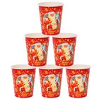 Стакан бумажный "С Новым годом! Дед Мороз", 225 мл, набор 6 шт. - Фото 2