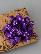 Подарочный Бант - звезда №10.2 в горох, для упаковки подарков, набор 6 шт., АССОРТИ - Фото 6