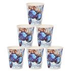 Стакан одноразовый бумажный «Счастья в Новом году! Ёлочные шарики», 225 мл, 6 шт. - Фото 2