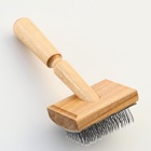 Щётка - пуходёрка деревянная с каплями, основание 60×50 мм - Фото 4