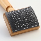 Щётка - пуходёрка деревянная с каплями, основание 60×50 мм - Фото 5