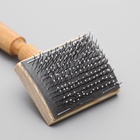 Щётка - пуходёрка деревянная с каплями, основание 60×50 мм - Фото 7