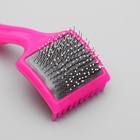 Щётка - пуходёрка малая мягкая с каплями, основание 44×44 мм, розовая - Фото 7