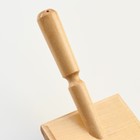 Щётка - пуходёрка деревянная с каплями и рамкой, основание 70 х 50 мм - фото 8257026
